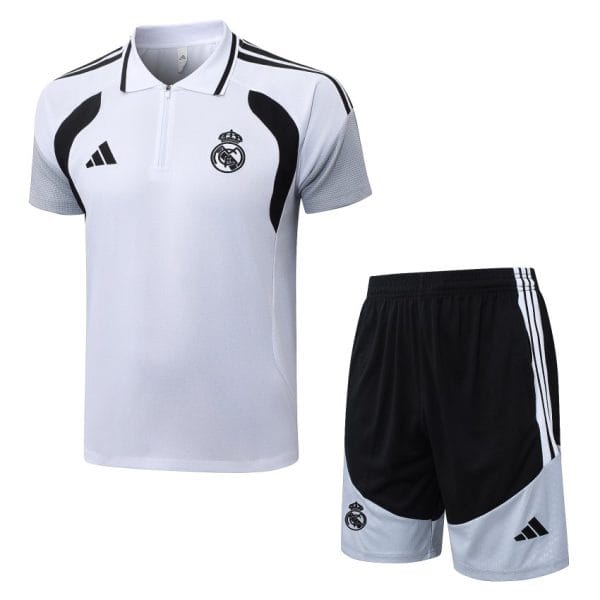 Survetement Real Madrid Polo 2026 2027 Blanc Noir