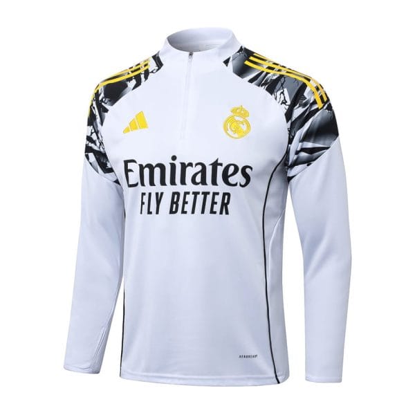 Survetement Real Madrid Training 2025 2026 Blanc Tache