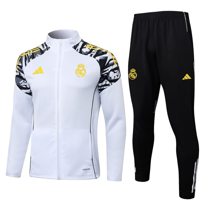 Survetement Real Madrid Veste 2025 2026 Blanc Tache
