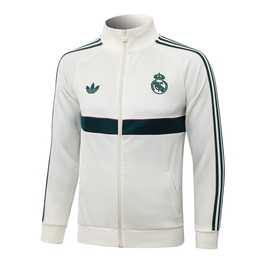 Survetement Real Madrid Veste 2026-2027 Blanc Vert (4)